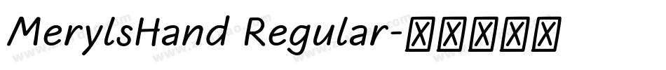 MerylsHand Regular字体转换